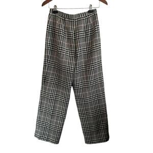 VTG‎ Talbots Women Wool Pants 4 Straight Plaid Classic Career Business Capsule